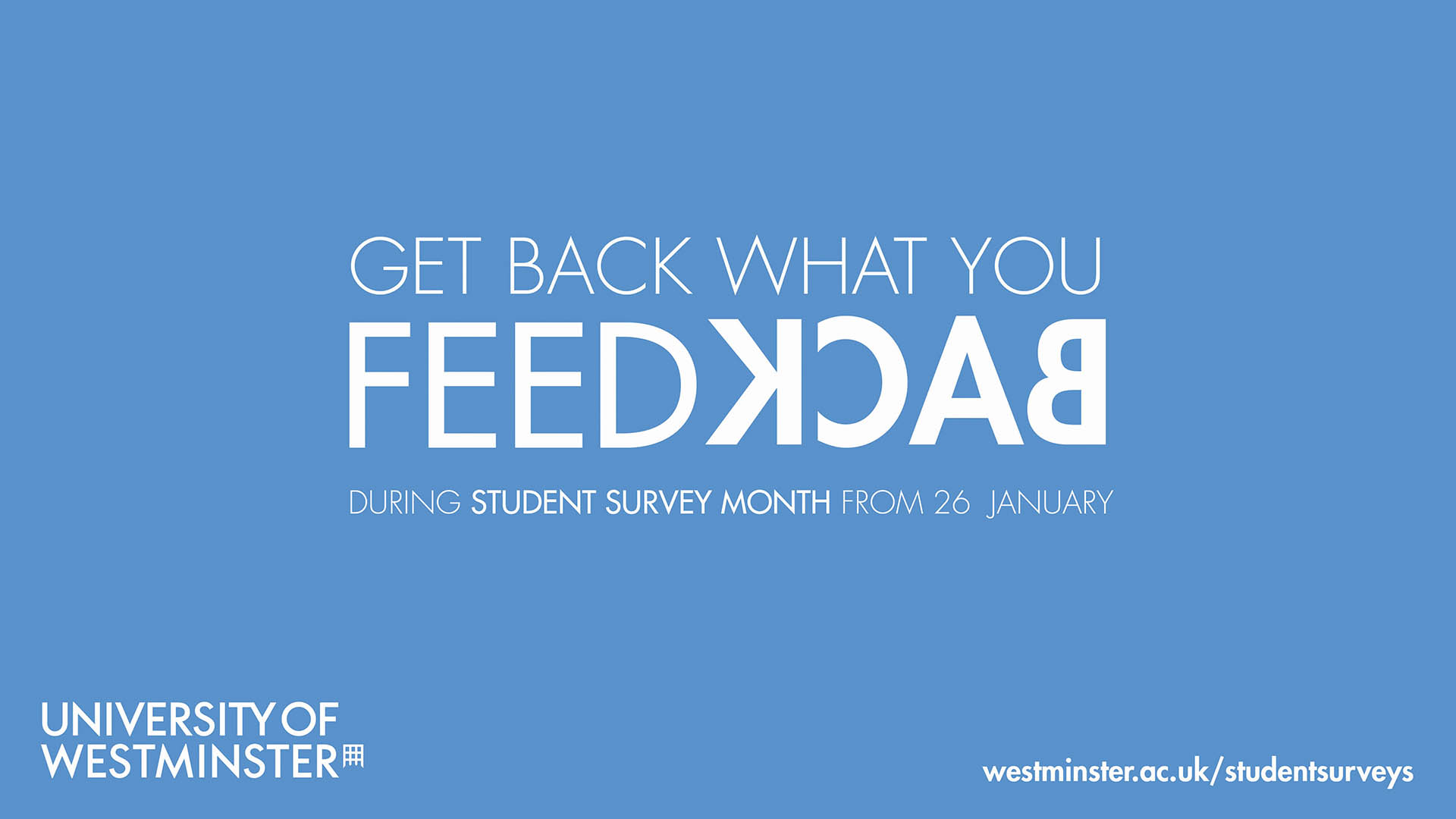 Promotion campaign for the university annual student survey