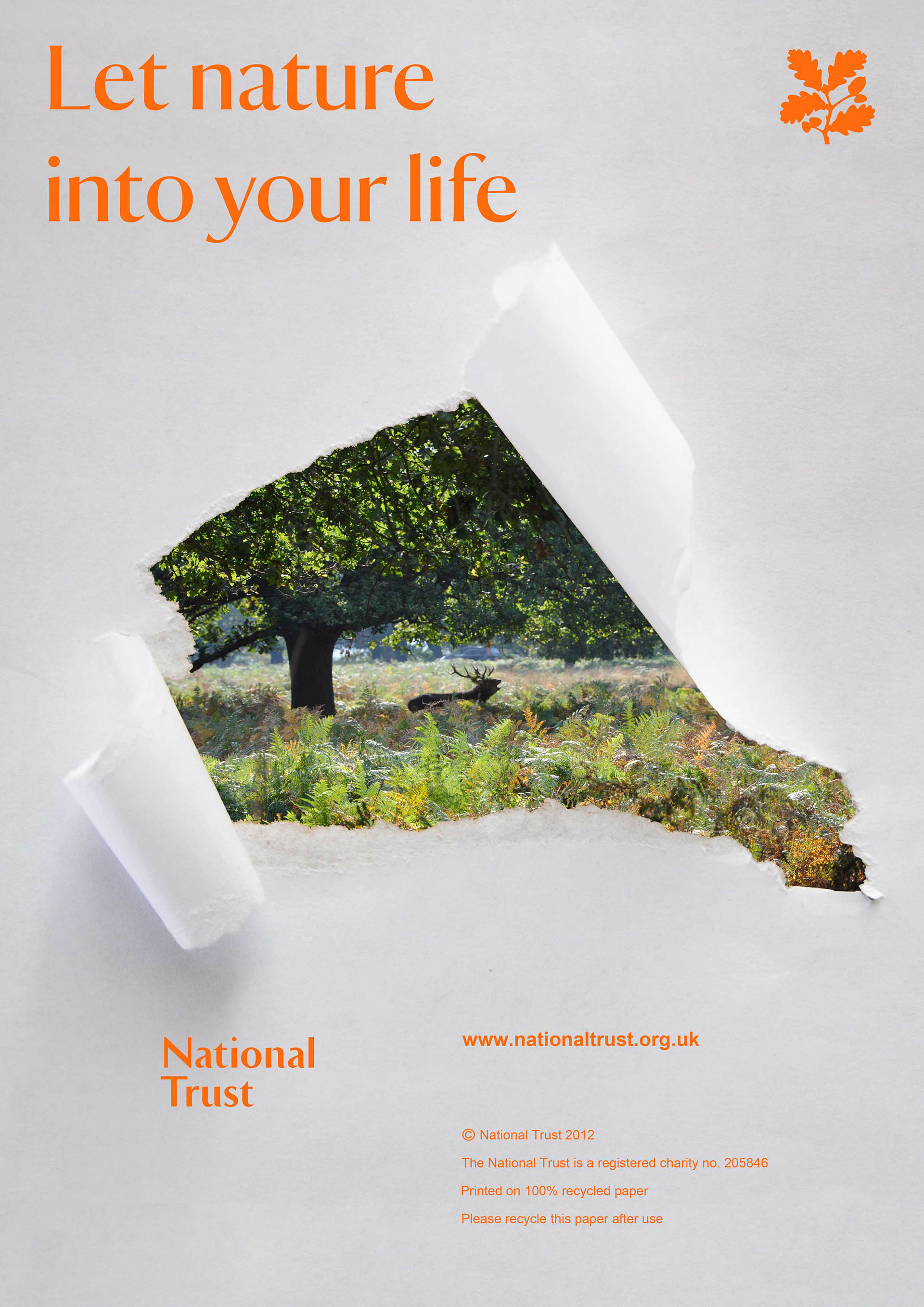 Poster campaign for National Trust, Let nature into your life