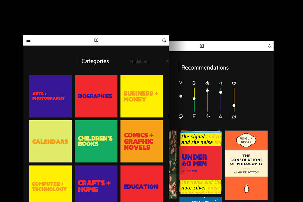 Taking flight, an identity and digital product design for new e-book subscription service, Blloon