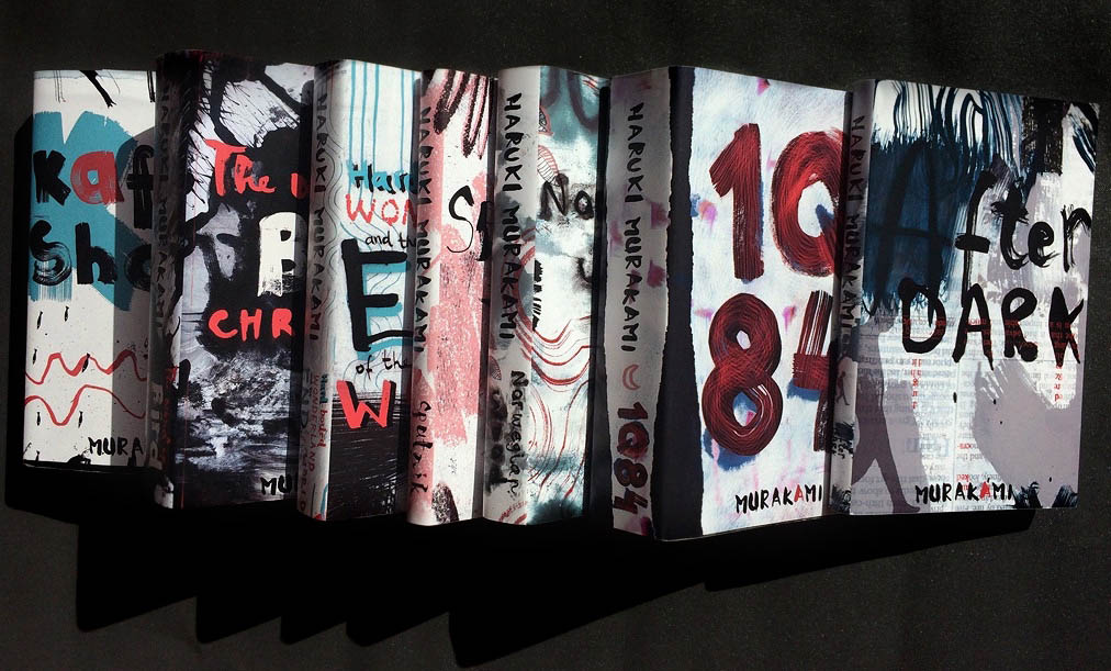 A series of book cover designs for Haruki Murakami