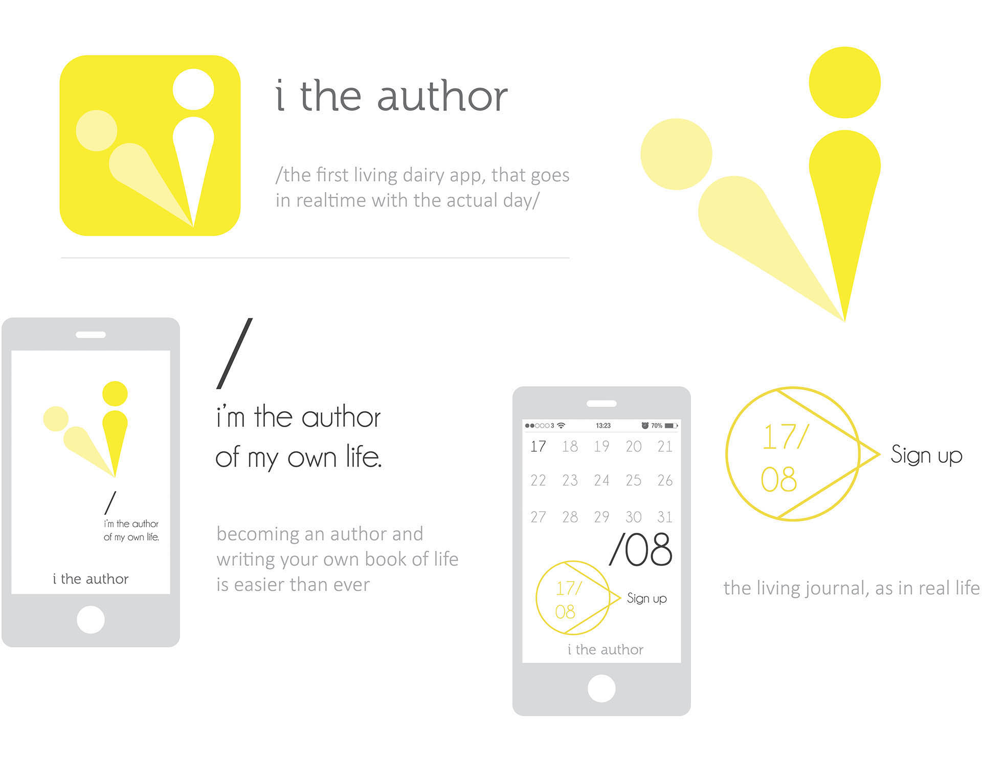 i the author, a living dairy app, that goes in realtime with the actual day