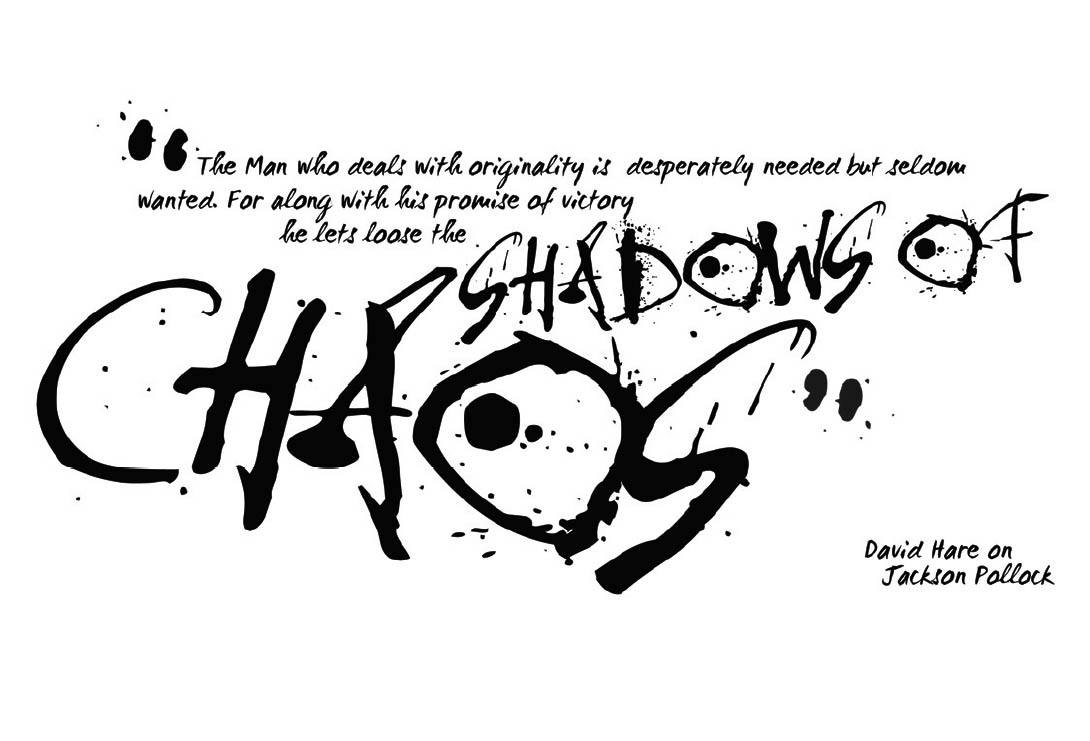 Lettering for book Inside the Action, Jackson Pollock