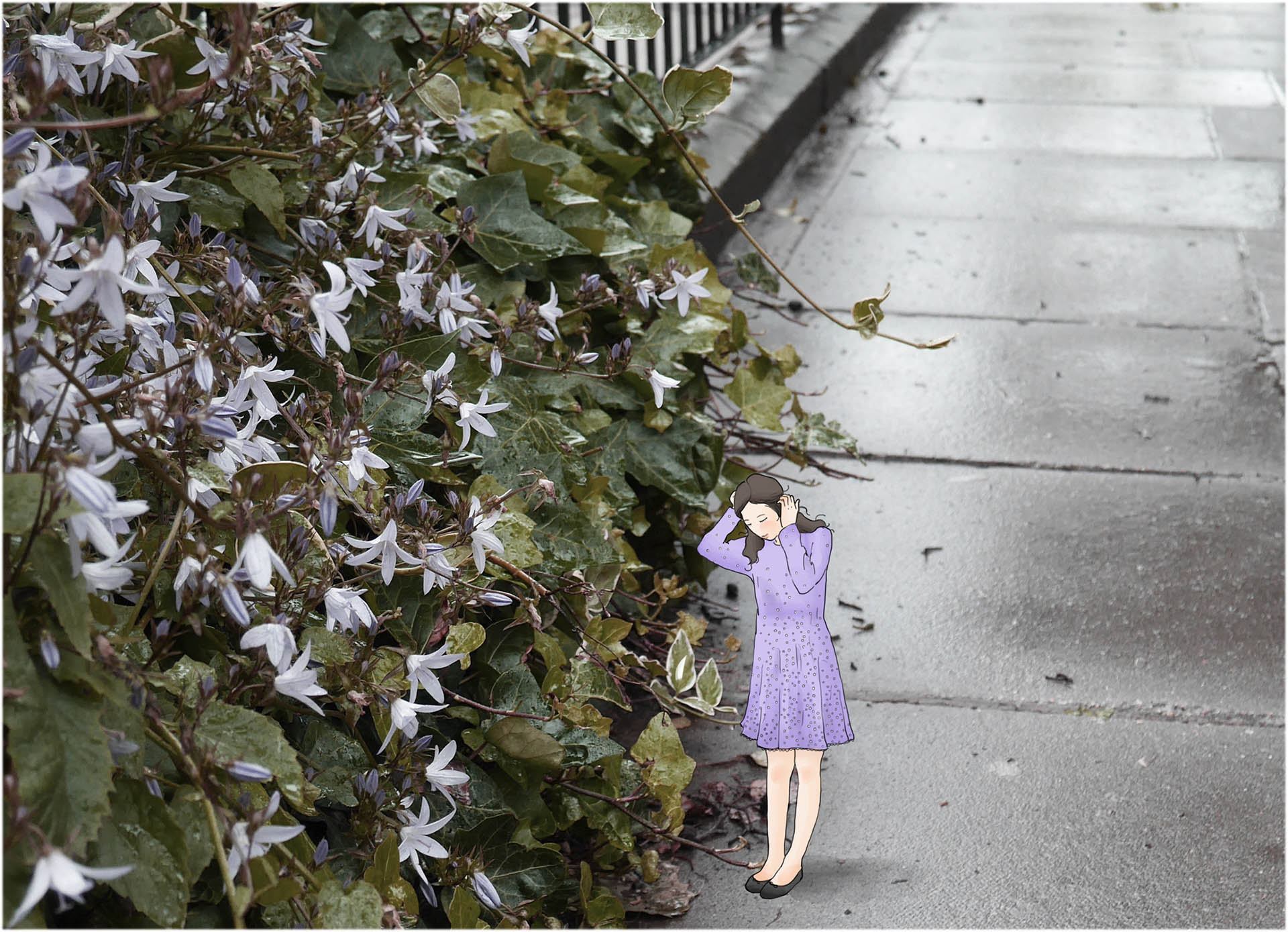 Butterflies, a shy girl waiting for someone special