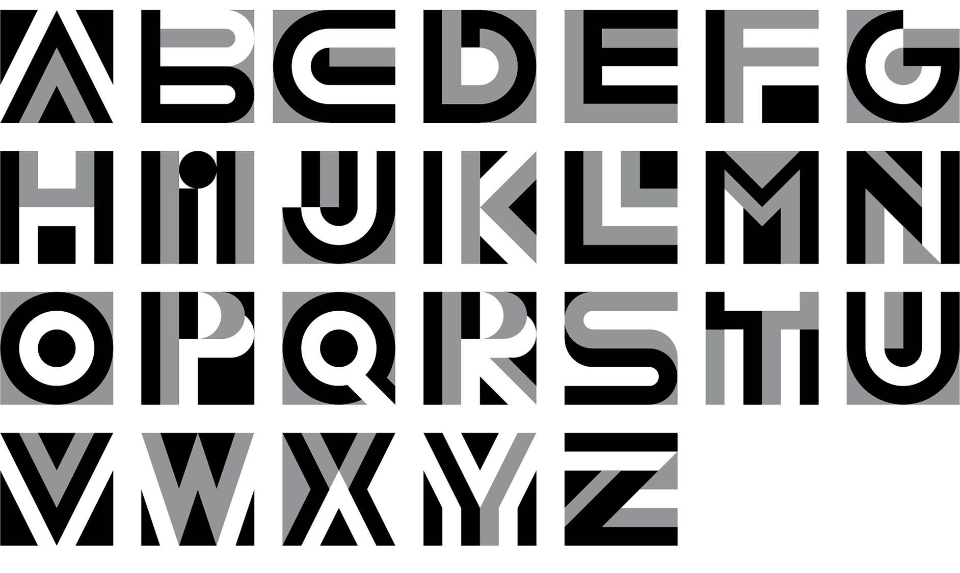 Experimental typeface design Letterforms